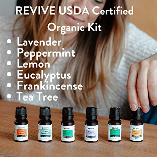 Revive Essential Oils USDA Certified Organic KIT - 100% Pure Therapeutic Grad...
