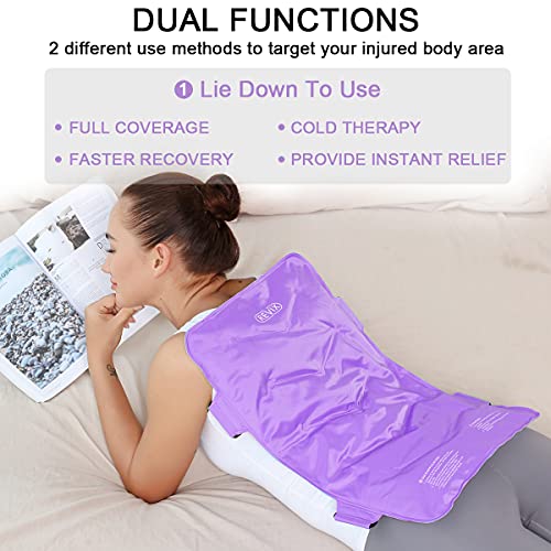 REVIX Ice Pack for Back Injuries Reusable Extra Large Gel Cold Pack for Full ...