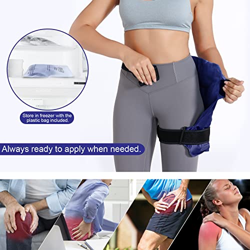 REVIX Ice Pack for Hip Replacement, Ice Wraps Flexible Gel Cold Pack for Burs...