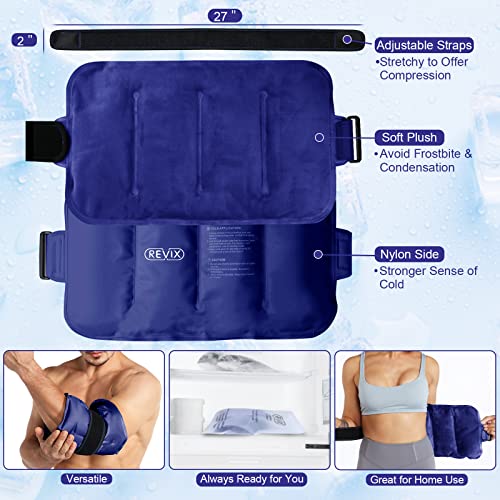 REVIX Ice Pack for Injuries Reusable Gel for Lower Back Pain Relief, Cold Pac...