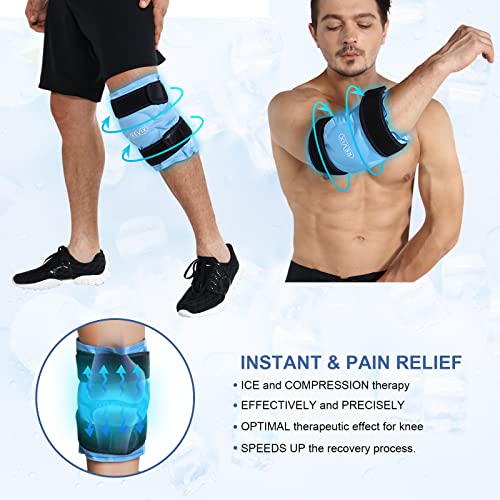 REVIX Ice Pack for Knee Pain Relief, Reusable Gel Ice Wrap for Leg Injuries, ...