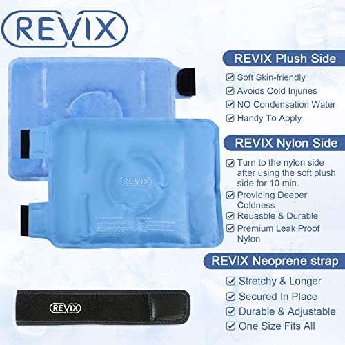 REVIX Ice Packs for Knee Injuries Reusable, Gel Ice Wraps with Cold Compressi...
