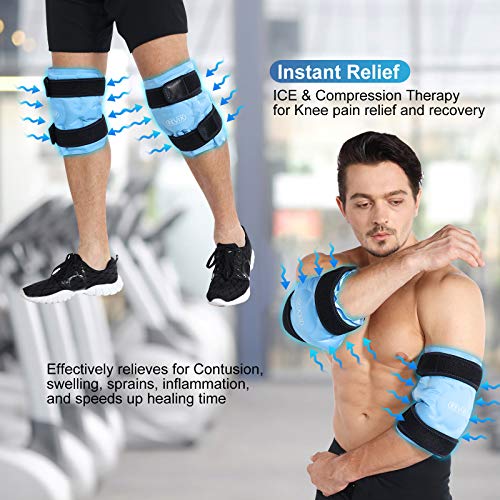 REVIX Ice Packs for Knee Injuries Reusable, Gel Ice Wraps with Cold Compressi...