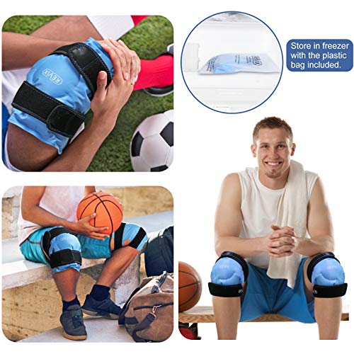 REVIX Ice Packs for Knee Injuries Reusable, Gel Ice Wraps with Cold Compressi...