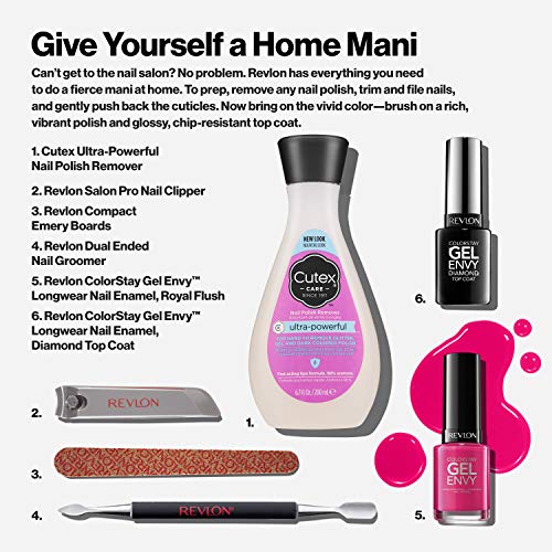 Compact Nail File by Revlon, Dual Sided Nail Care Tool, Smooths & Shapes Nail...