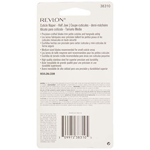 Cuticle Trimmer by Revlon, Half Jaw Cuticle Remover Tool, Nail Care, High Pre...