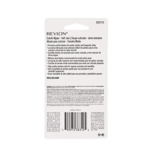Cuticle Trimmer by Revlon, Half Jaw Cuticle Remover Tool, Nail Care, High Pre...