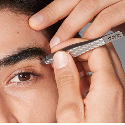 Eyebrow Hair Removal Tweezer by Revlon, Men's Series, High Precision Tweezers...