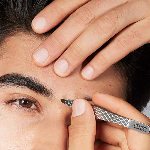 Eyebrow Hair Removal Tweezer by Revlon, Men's Series, High Precision Tweezers...