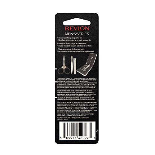 Eyebrow Hair Removal Tweezer by Revlon, Men's Series, High Precision Tweezers...