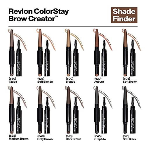 Eyebrow Pencil & Powder by Revlon, ColorStay Brow Creator 2-in-1 Eye Makeup w...