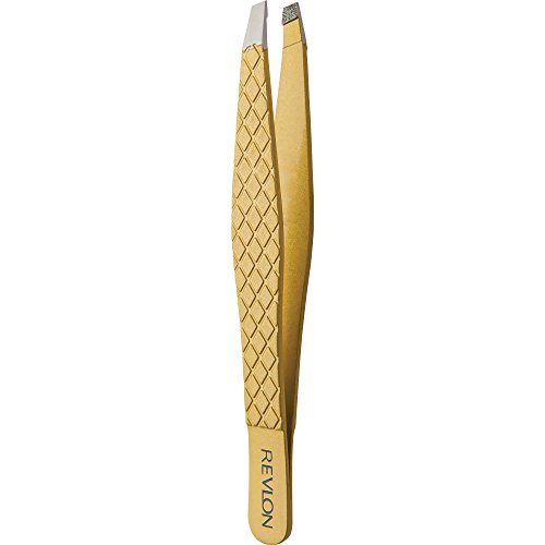 Hair Removal Tweezer by Revlon, Gold Series Slant Titanium Coated, Diamond Pa...