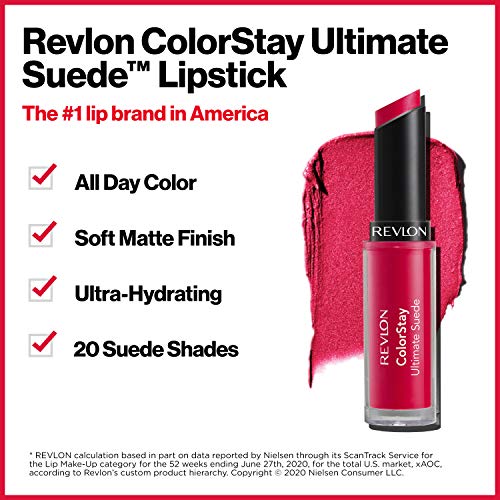 Lipstick by Revlon, ColorStay Ultimate Suede Lipstick, High Impact Lip color ...