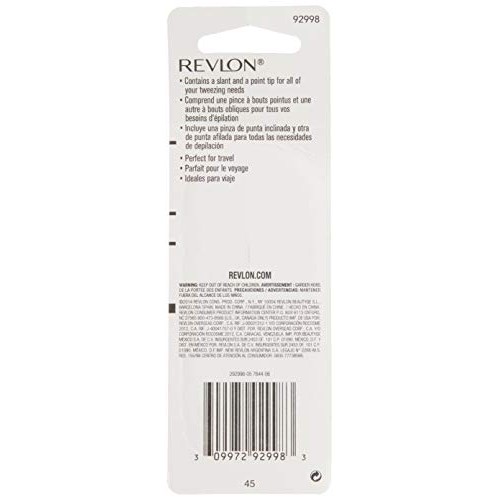 Mini Hair Removal Tweezer Set by Revlon, Travel Set, High Precision Tweezers ...