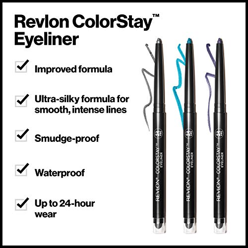 Pencil Eyeliner by Revlon, ColorStay Eye Makeup with Built-in Sharpener, Wate...