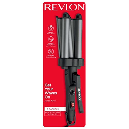 REVLON 3 Barrel JUMBO Hair Waver, Grey
