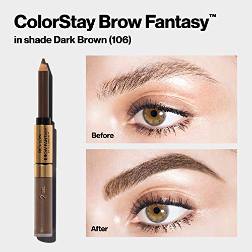 Revlon Brow Fantasy Pencil & Gel, Dark Blonde [104], 0.04 oz