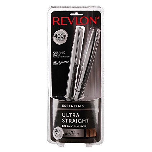 Revlon Ceramic Flat Iron for Ultra Straight Hair, 3/4 Inch