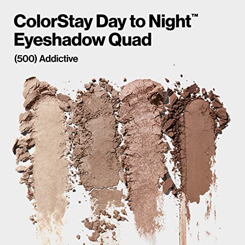 REVLON ColorStay 16 Hour Eyeshadow Quad with Dual-Ended Applicator Brush, Lon...