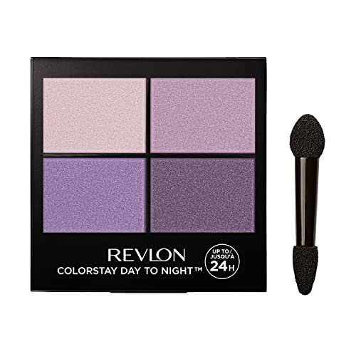REVLON ColorStay 16 Hour Eyeshadow Quad with Dual-Ended Applicator Brush, Lon...