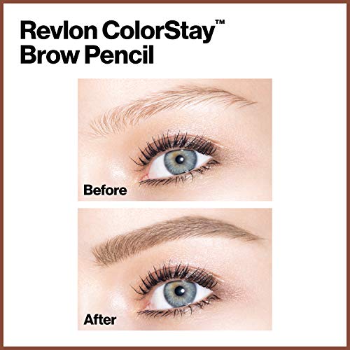 Revlon ColorStay Eyebrow Pencil with Spoolie Brush, Waterproof, Longwearing, ...