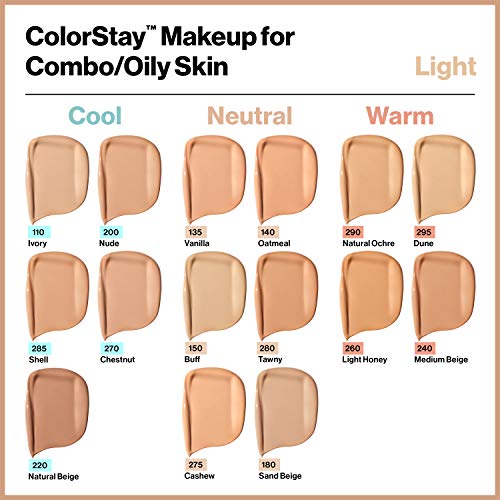 Revlon ColorStay Liquid Foundation Makeup for Combination/Oily Skin SPF 15, L...