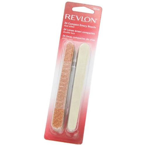 Revlon Compact Emery Boards Nail File, Dual Sided for Shaping and Smoothing F...