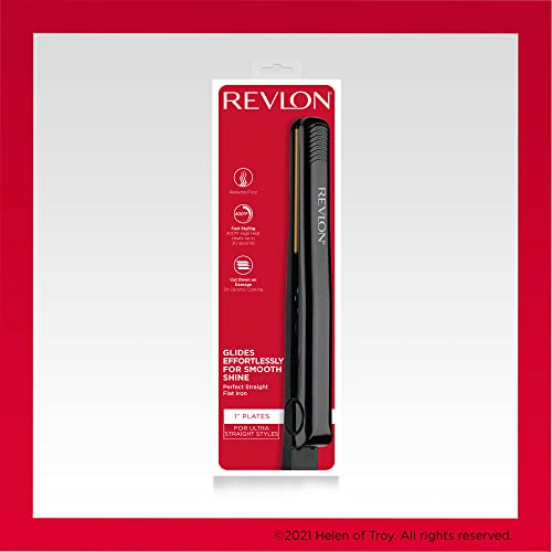 Revlon High Heat 3X Ceramic Flat Iron, 1 Inch