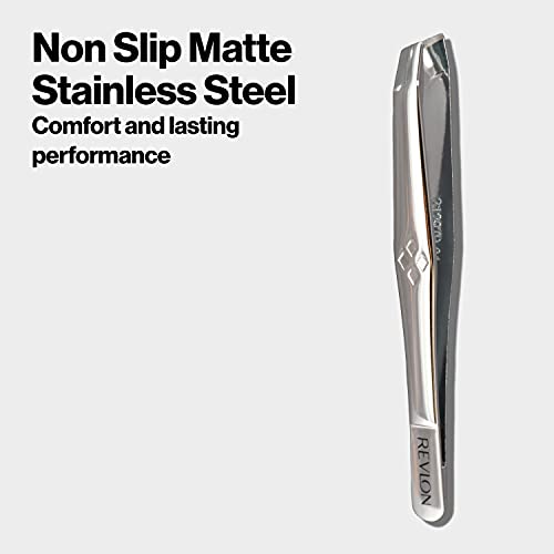 Revlon Multipurpose Slant Tip Tweezer, Eyebrow and Ingrown Hair Removal Makeu...