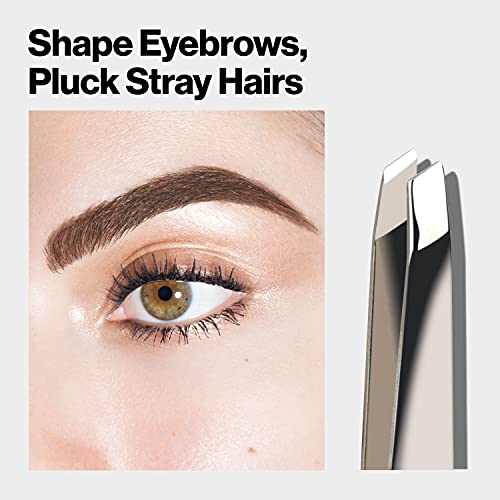Revlon Multipurpose Slant Tip Tweezer, Eyebrow and Ingrown Hair Removal Makeu...
