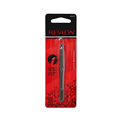 Revlon Multipurpose Slant Tip Tweezer, Eyebrow and Ingrown Hair Removal Makeu...