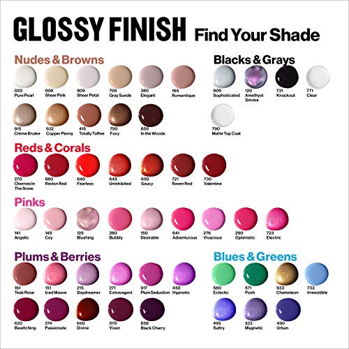 Revlon Nail Enamel, Chip Resistant Nail Polish, Glossy Shine Finish, in Red/C...