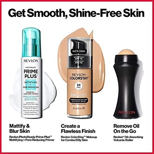 REVLON Oil-Absorbing Volcanic Face Roller, Reusable Facial Skincare Tool for ...