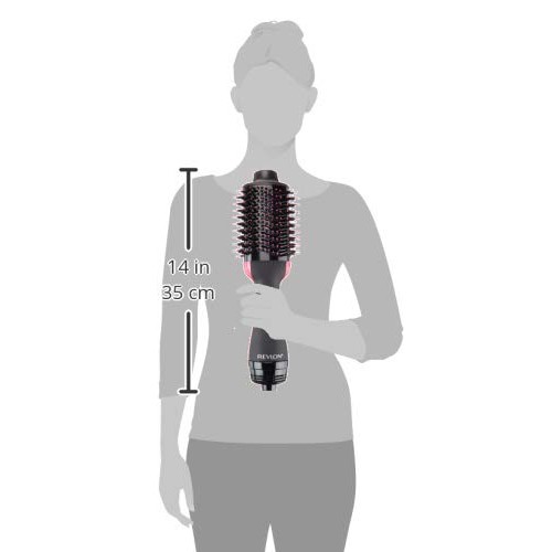 REVLON One-Step Volumizer Original 1.0 Hair Dryer and Hot Air Brush, Black