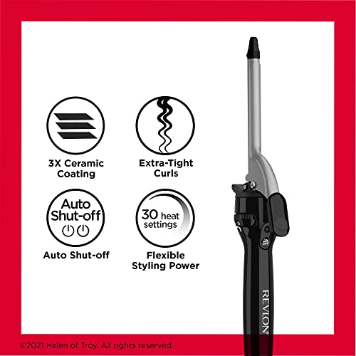 REVLON Perfect Heat Ceramic Curling Iron, 1/2"