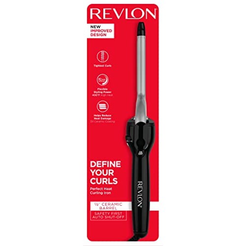 REVLON Perfect Heat Ceramic Curling Iron, 1/2"
