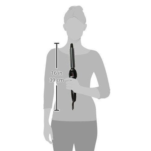 REVLON Perfect Heat Ceramic Curling Iron Brush, Black, 3/4"