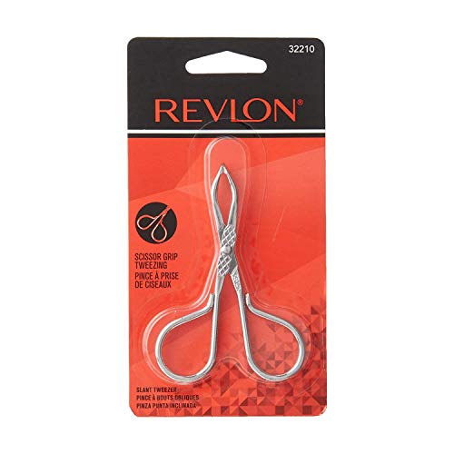 Revlon Perfectweeze Slant Tip Tweezer, with Easy Scissor Handle