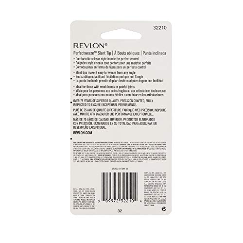 Revlon Perfectweeze Slant Tip Tweezer, with Easy Scissor Handle