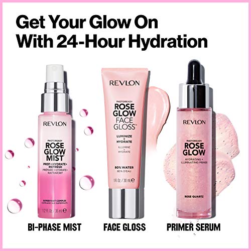 REVLON PhotoReady Rose Glow Face Primer Prep Hydrate Refresh Spray with Sheer...