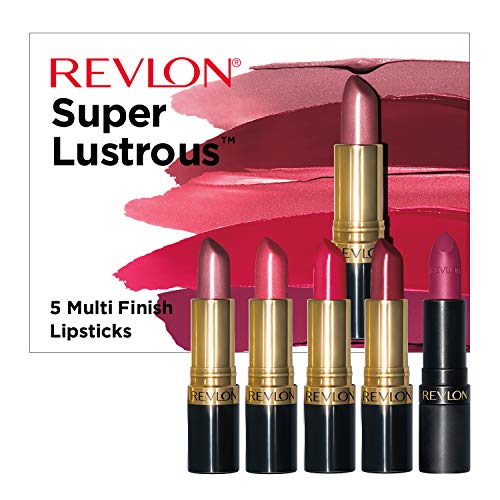 REVLON Super Lustrous Lipstick, 5 Piece Multi-finish Lipcolor Gift Set, in Cr...