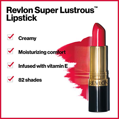 Revlon Super Lustrous Lipstick, High Impact Lipcolor with Moisturizing Creamy...