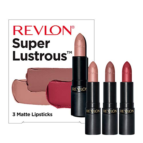 REVLON Super Lustrous The Luscious Mattes Lipstick, 3 Piece High Impact Lipco...
