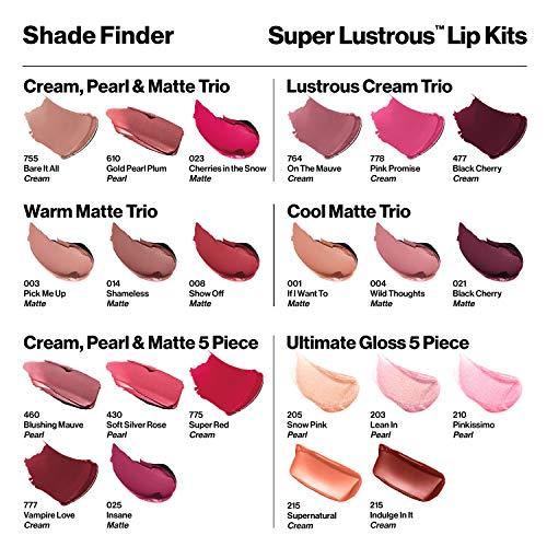 REVLON Super Lustrous The Luscious Mattes Lipstick, 3 Piece High Impact Lipco...