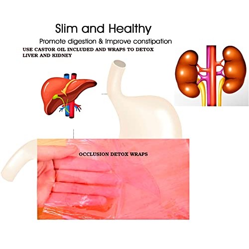 Castor Oil Pack Compress Kit With Body Detox Wraps For Occlusion For Abdomen ...