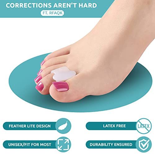 Toe Separators for feet – 4 Pack Hammer Toe Straightener & Toe Corrector for ...