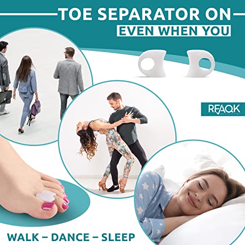 Toe Separators for feet – 4 Pack Hammer Toe Straightener & Toe Corrector for ...