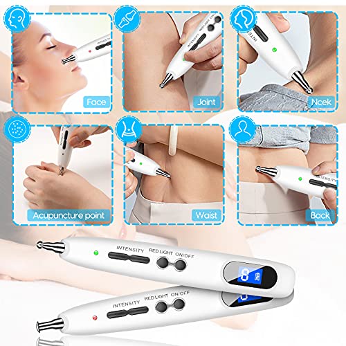 2 in 1 Electronic Acupuncture Pen Pain Relief Therapy Muscle Healing Massage ...