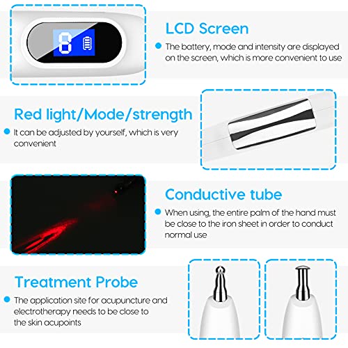 2 in 1 Electronic Acupuncture Pen Pain Relief Therapy Muscle Healing Massage ...