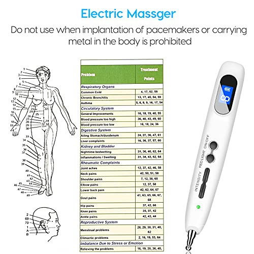 2 in 1 Electronic Acupuncture Pen Pain Relief Therapy Muscle Healing Massage ...